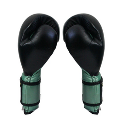 Guantes de entrenamiento Cleto Reyes Legend Jade, Cinta de Contacto, verde metalico/negro