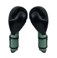 Guantes de entrenamiento Cleto Reyes Legend Jade, Cinta de Contacto, verde metalico/negro