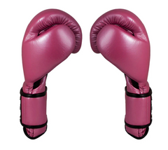 Guantes de entrenamiento Cleto Reyes de Cinta de Contacto Rosa con Logo
