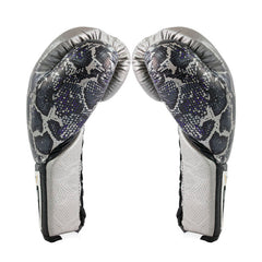 Guantes oficiales de pelea Cleto Reyes STEEL SNAKE, plata/negro