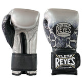 Guantes de entrenamiento Cleto Reyes STEEL SNAKE, Cinta de Contacto, Plata/negro