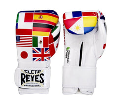 Guantes de Entrenamiento Cleto Reyes en sintetico de cinta de contacto, World Legacy Banderas
