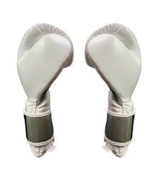 Guantes de entrenamiento Cleto Reyes de Cinta de Contacto Legend Blanco/plata
