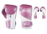 Guantes de entrenamiento alta precisión Cleto Reyes de cinta de contacto rosa/blanco
