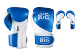 Guantes de entrenamiento alta precisión Cleto Reyes de cinta de contacto azul metalico/blanco