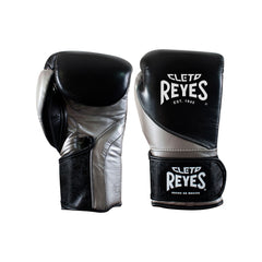 Guantes de entrenamiento alta precisión Cleto Reyes de cinta de contacto negro/plata
