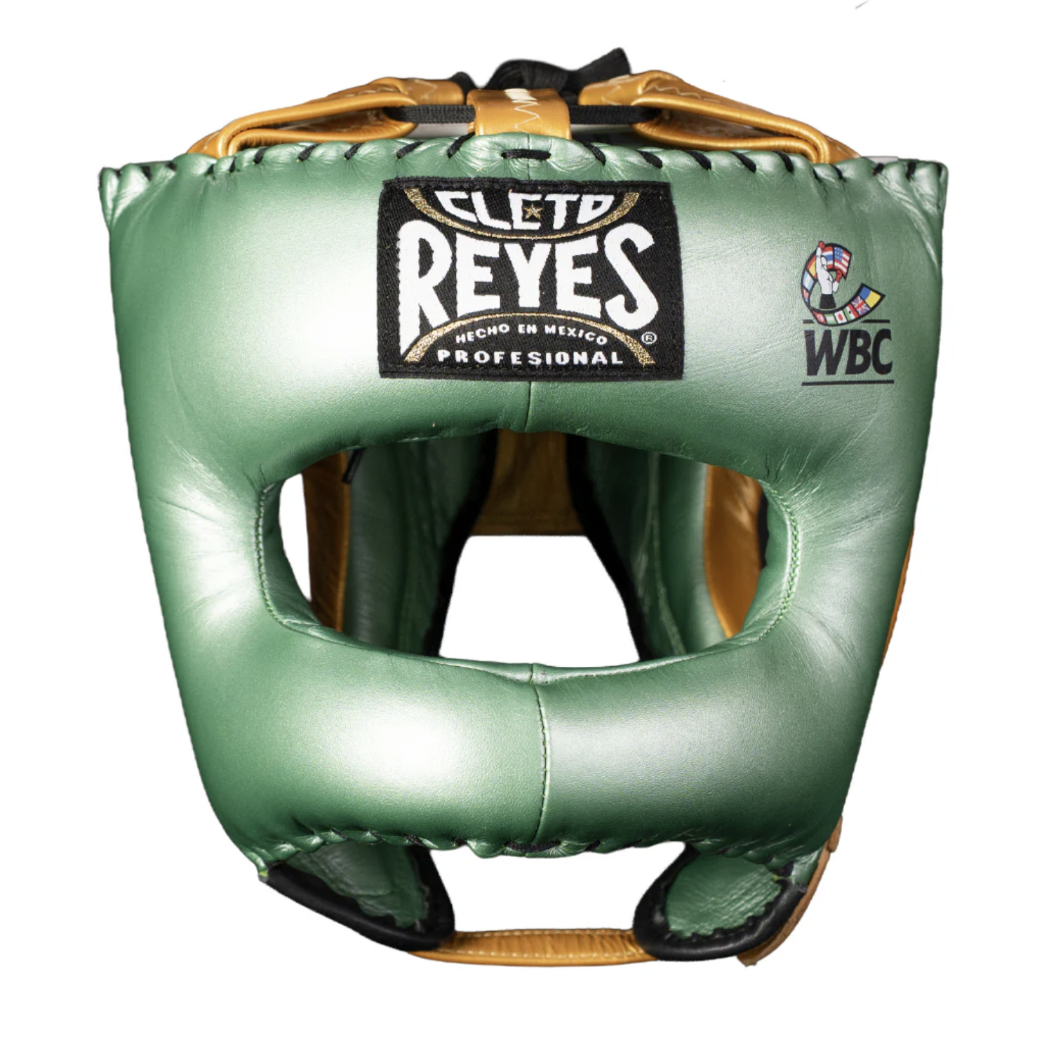 Protector de Cabeza de Barra V Tradicional Cleto Reyes WBC, verde/oro