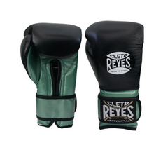Guantes de entrenamiento Cleto Reyes Legend Jade, Cinta de Contacto, verde metalico/negro