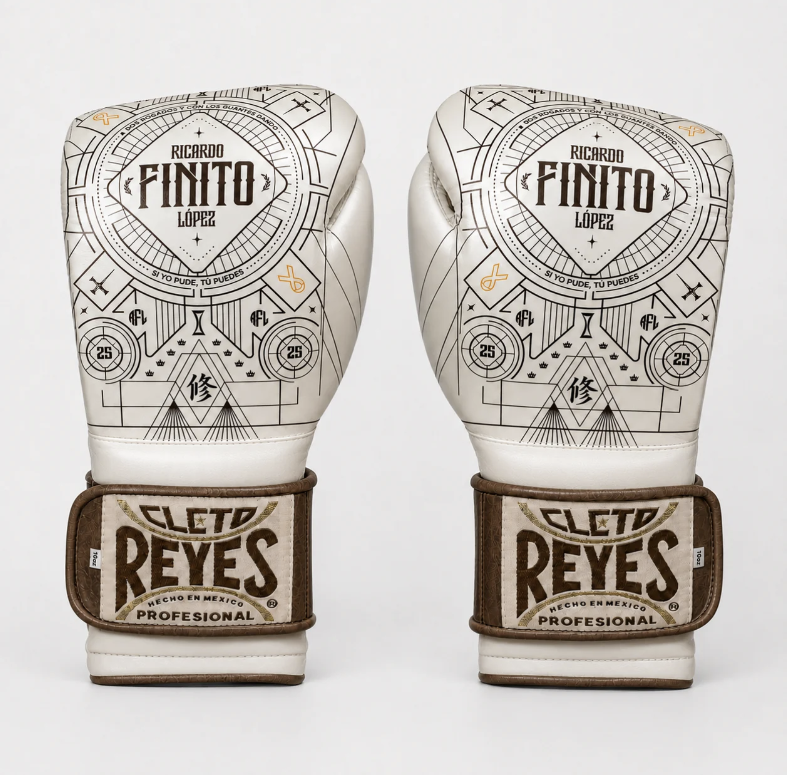 Guantes de entrenamiento Cleto Reyes de Cinta de Contacto, Colección Invicto Finito Lopez