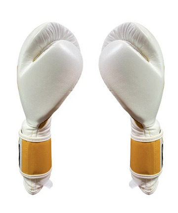 Guantes de entrenamiento Cleto Reyes de Cinta de Contacto Legend Blanco/Oro
