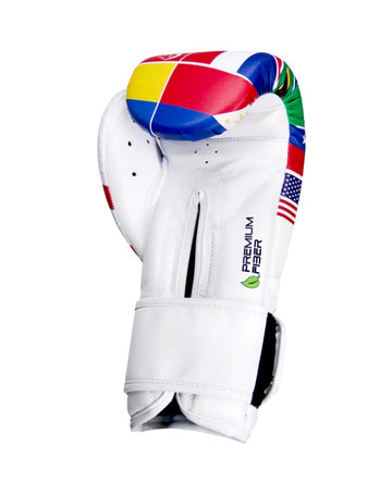 Guantes de Entrenamiento Cleto Reyes en sintetico de cinta de contacto, World Legacy Banderas