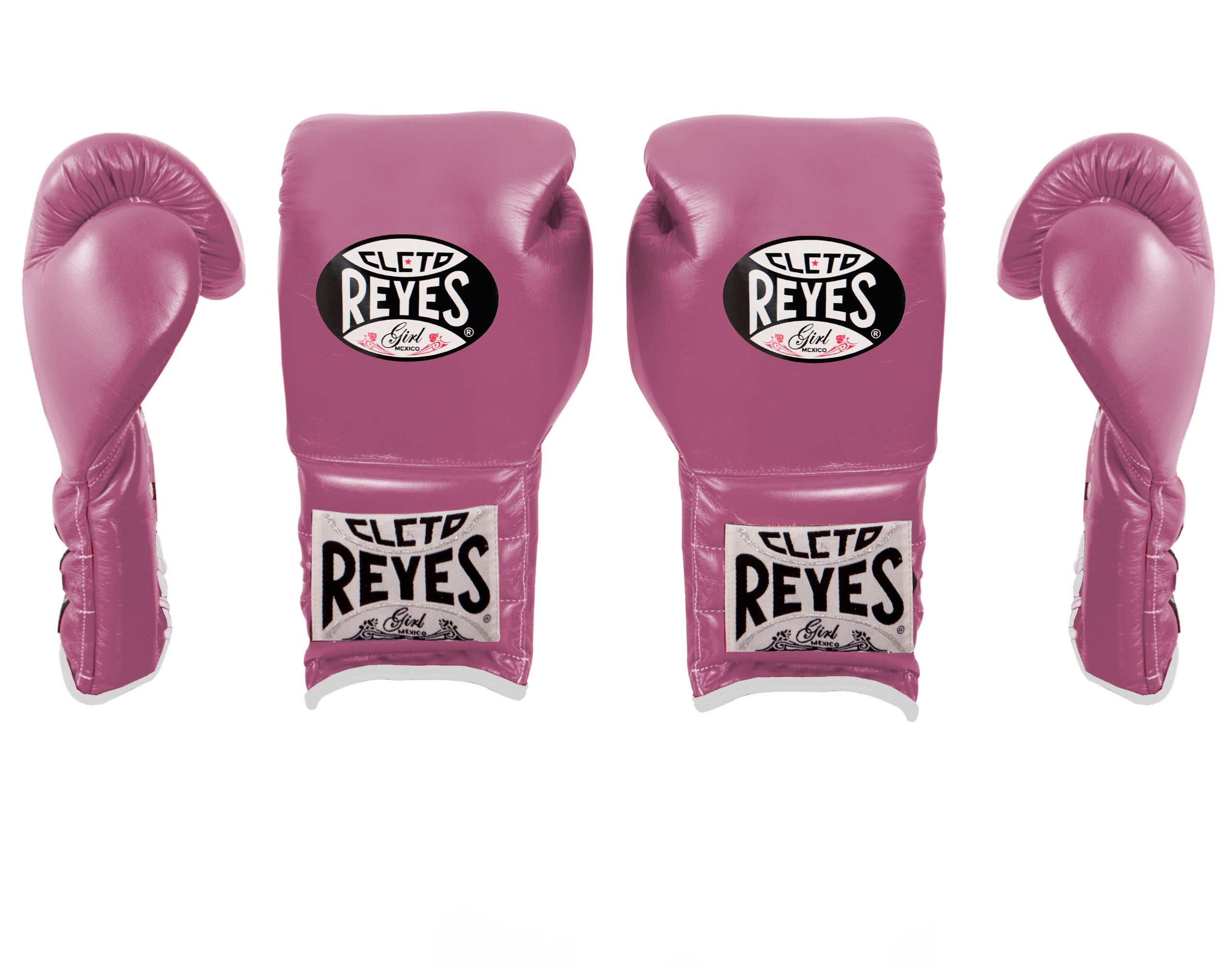 Guantes de entrenamiento Cleto Reyes de Agujeta Rosa Logo Pink
