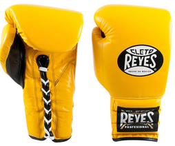 Guantes de entrenamiento Cleto Reyes de Agujeta Amarillo