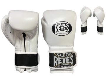 Guantes de entrenamiento Cleto Reyes de Cinta de Contacto Blanco/negro