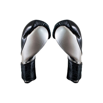 Guantes de entrenamiento alta precisión Cleto Reyes de cinta de contacto negro/plata