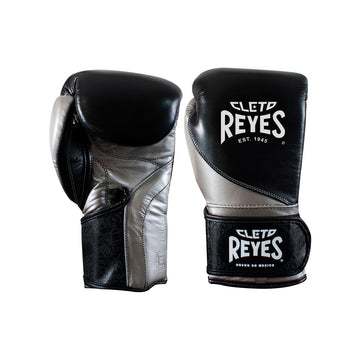 Guantes de entrenamiento alta precisión Cleto Reyes de cinta de contacto negro/plata