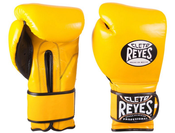 Guantes de entrenamiento Cleto Reyes de Cinta de Contacto Amarillo
